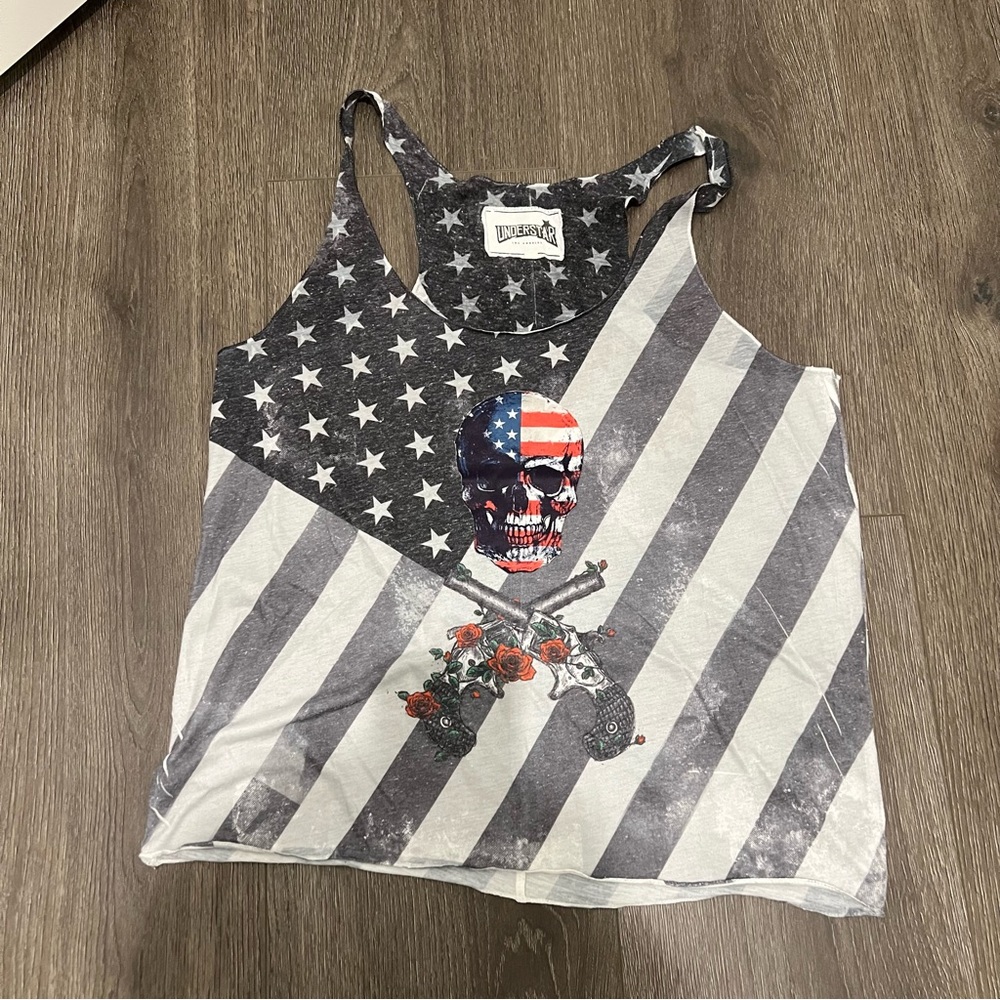 American flag tank top